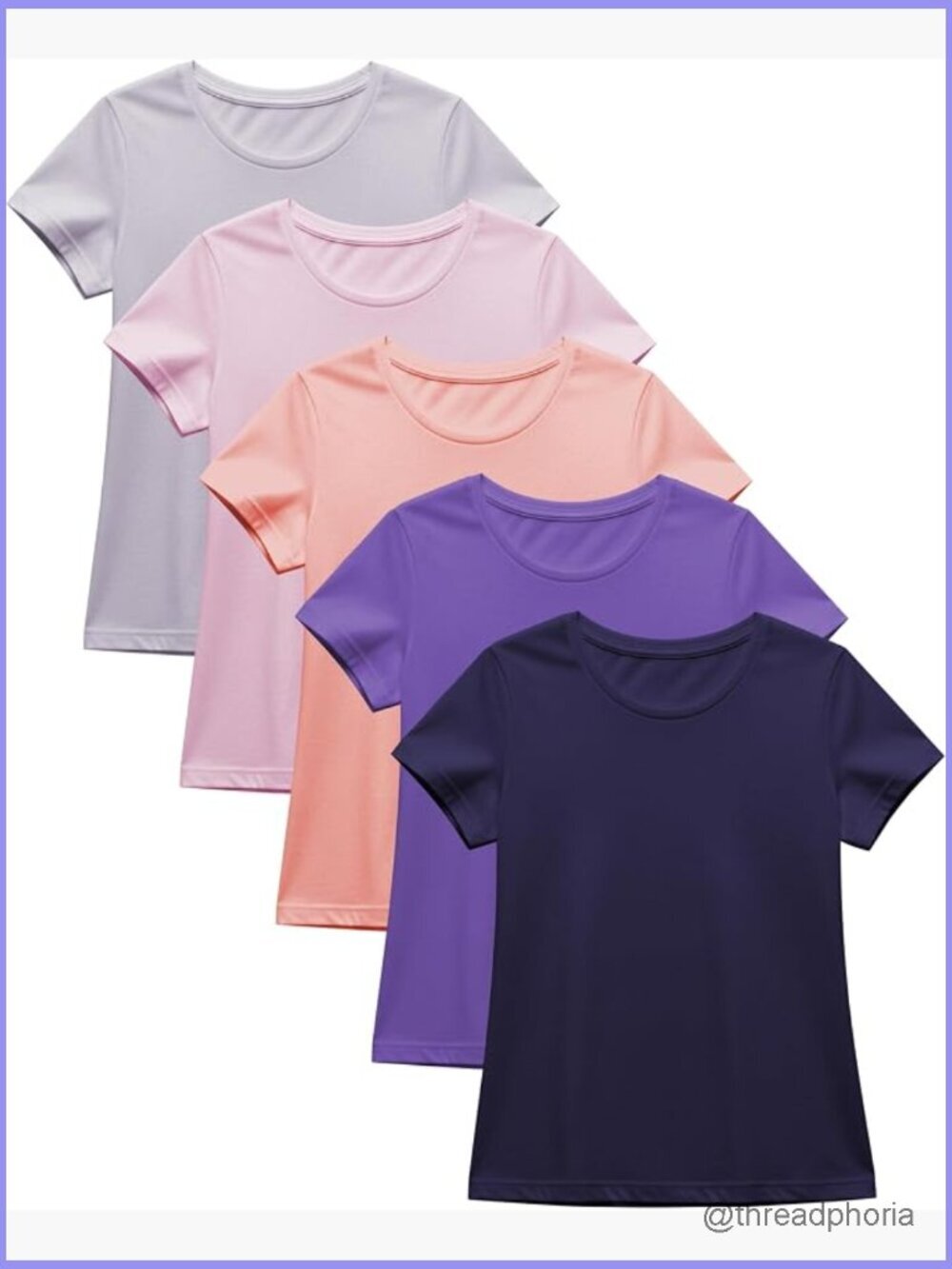 Women's Cotton Stretch T-Shirts Multipack Casual Tees